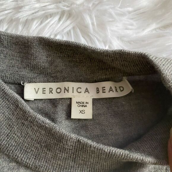 Veronica Beard Mixed Media Top Merino Wool Womens Size XS FLAWED - Picture 5 of 8
